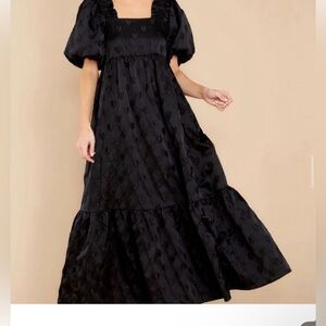 Crosby by Mollie Burch Lady Day Dancing Hearts Maxi Dress in black